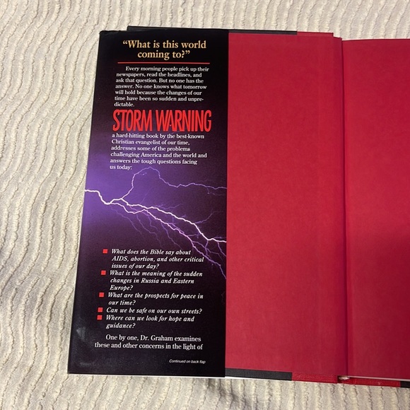 Storm Warning hard cover book by Billy Graham - Picture 3 of 10